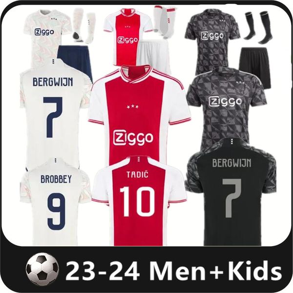 23 24 soccer jerseys tadic brobbey berghuis klaassen bergwijn cruyff 2023 2024 3rd black home away football shirt men kids kit uniforms 16-2, Black;yellow
23 24 soccer jerseys tadic brobbey berghuis klaassen bergwijn cruyff 2023 2024 3rd black home away football shirt men kids kit uniforms 16-2, Black;yellow