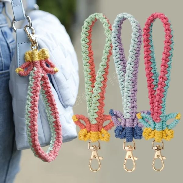 colourful cotton rope keychains creative hand-woven butterfly key chain bohemian style keyrings bag car pendant accessories, Silver
colourful cotton rope keychains creative hand-woven butterfly key chain bohemian style keyrings bag car pendant accessories, Silver