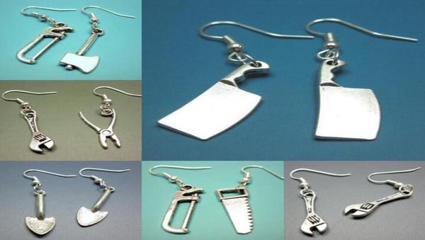home mini gadget hammer saw shovel kitchen knife alternative creative novelty charm pendant hip hop earring jewellery for women gi2769606, Silver
home mini gadget hammer saw shovel kitchen knife alternative creative novelty charm pendant hip hop earring jewellery for women gi2769606, Silver