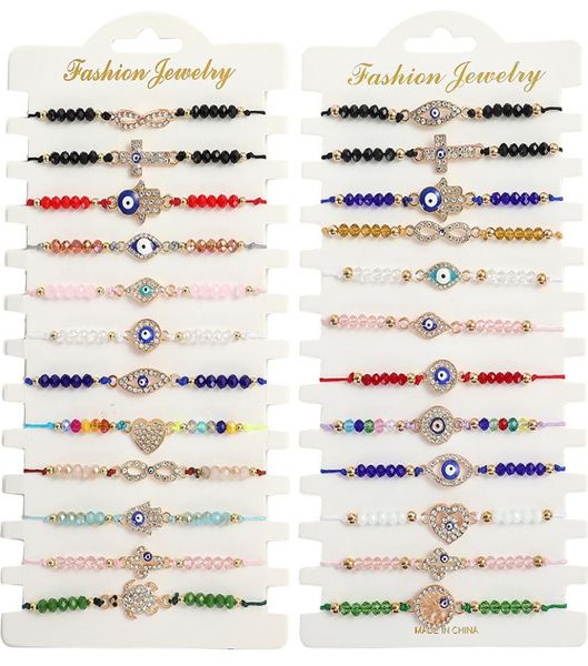 12pcs/set new blue evil eye bracelets for women crystal tree hand heart turtle charm beads rope string chain adjustable bangle fashion jewel, Golden;silver
12pcs/set new blue evil eye bracelets for women crystal tree hand heart turtle charm beads rope string chain adjustable bangle fashion jewel, Golden;silver