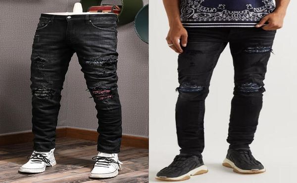 plaid patches destroyed jeans damage hole wash pencil leg slim denim cotton men039s nice quality3745510, Blue
plaid patches destroyed jeans damage hole wash pencil leg slim denim cotton men039s nice quality3745510, Blue