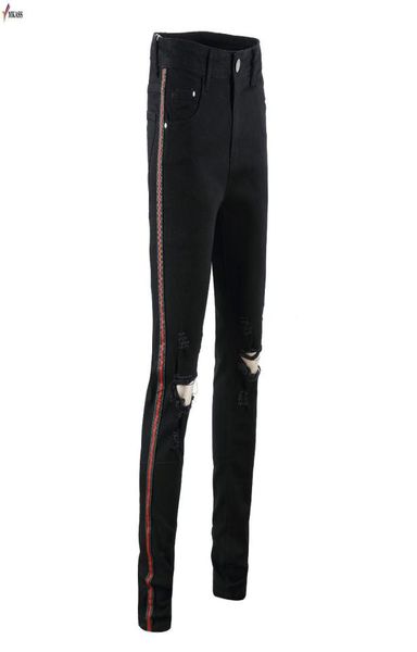 new knee hole slim distressed jeans men ripped tore up streetwear hiphop trousers clothes for men slim stripe pencil pants9961357, Blue
new knee hole slim distressed jeans men ripped tore up streetwear hiphop trousers clothes for men slim stripe pencil pants9961357, Blue