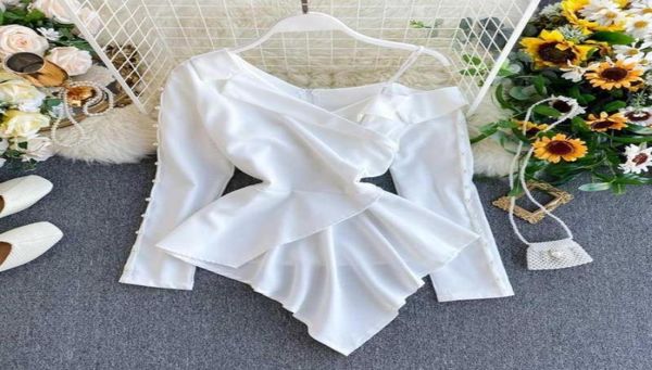 women039s temperament beaded full shirt female design offshoulder irregular notched office lady solid and blouses ml654224936165, White
women039s temperament beaded full shirt female design offshoulder irregular notched office lady solid and blouses ml654224936165, White
