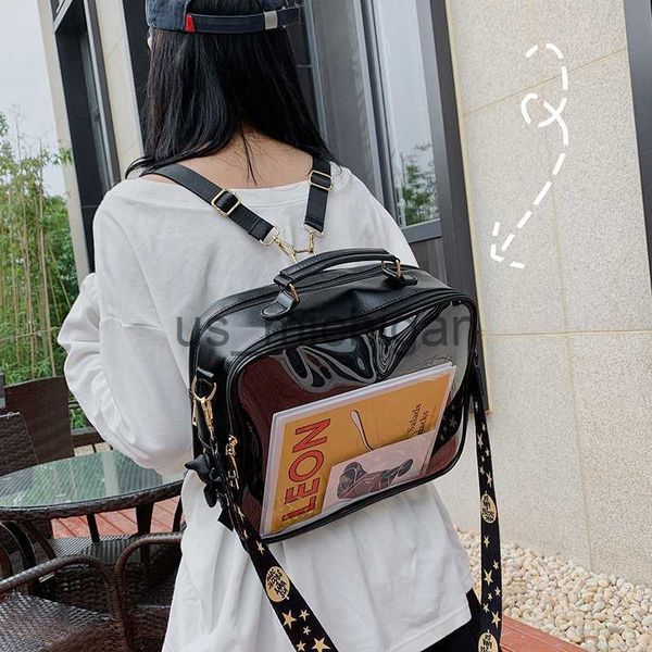 backpack ita bag cute female clear backpack transparent backpacks ita shoulder bag for teenage girl women jelly itabag bagpack j230806