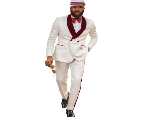 groomsmen ivory pattern groom tuxedos shawl dark red velvet lapel men suits 2 pieces wedding jacket pants tie d209 men0394504190, White;black
groomsmen ivory pattern groom tuxedos shawl dark red velvet lapel men suits 2 pieces wedding jacket pants tie d209 men0394504190, White;black