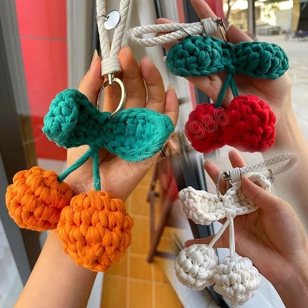 new knitted fruit keychain simulation handmade cherry key ring for women girl car bag key pendant jewelry gift, Silver
new knitted fruit keychain simulation handmade cherry key ring for women girl car bag key pendant jewelry gift, Silver