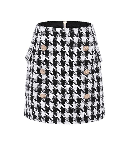 new fashion 2020 designer skirt women's metal lion buttons embellished houndstooth tweed mini skirt1673911, Black;gray
new fashion 2020 designer skirt women's metal lion buttons embellished houndstooth tweed mini skirt1673911, Black;gray