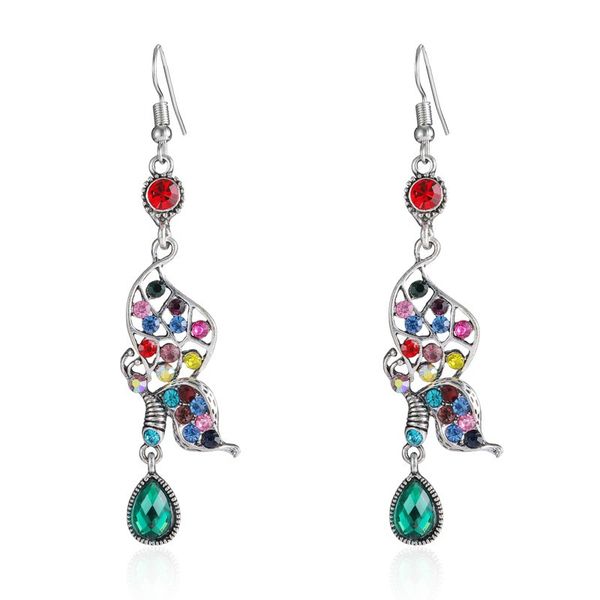 vintage style rhinestone butterfly earrings for women ethnic long silver color metal animal earrings bijoux femme gift
vintage style rhinestone butterfly earrings for women ethnic long silver color metal animal earrings bijoux femme gift