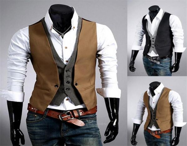 fashion men039s vests lattice fake two slim outwear blazer vest waistcoat casual sleeveless vest men suit7977129, Black;white 
fashion men039s vests lattice fake two slim outwear blazer vest waistcoat casual sleeveless vest men suit7977129, Black;white