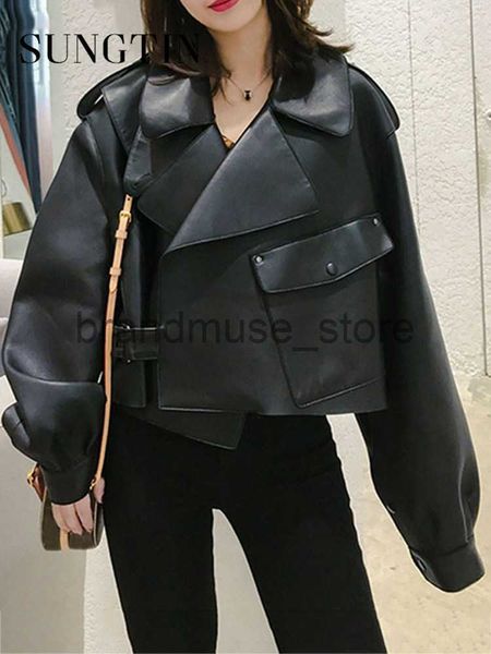 women's jackets sungtin women faux leather jacket soft loose vintage biker coat short pockets motor pu black jacket autumn street leath, Black;brown
women's jackets sungtin women faux leather jacket soft loose vintage biker coat short pockets motor pu black jacket autumn street leath, Black;brown