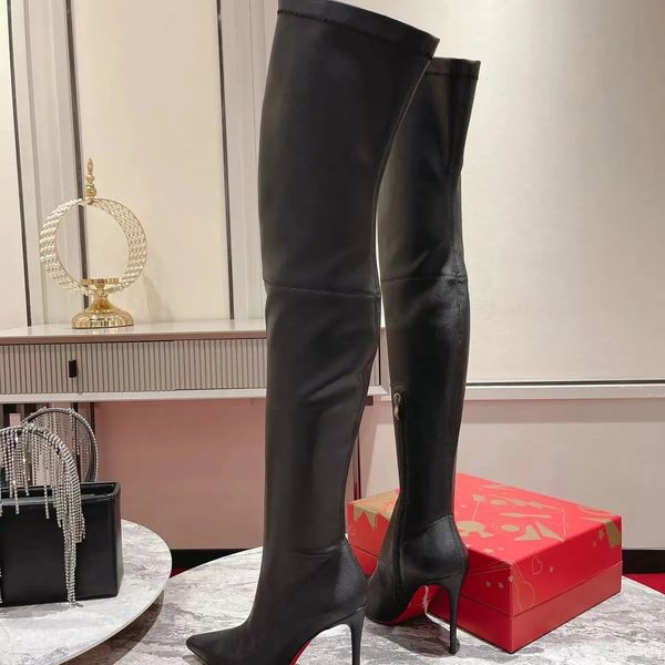 black genuine leather over-the-knee boots stiletto heels point toes side zip thigh-high stretch tall boot for women luxury designer shoes fa
black genuine leather over-the-knee boots stiletto heels point toes side zip thigh-high stretch tall boot for women luxury designer shoes fa