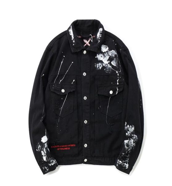men039s jackets mens hip hop denim oversized graffiti painted jeans brand ripped coat streetwear 20216409166, Black;brown
men039s jackets mens hip hop denim oversized graffiti painted jeans brand ripped coat streetwear 20216409166, Black;brown