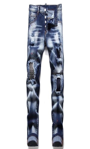 men slim fit stretchy beggar jeans ripped badge skinny men039s denim pants 5pocket regular cotton jean destroyed hole clothing6682935, Blue
men slim fit stretchy beggar jeans ripped badge skinny men039s denim pants 5pocket regular cotton jean destroyed hole clothing6682935, Blue