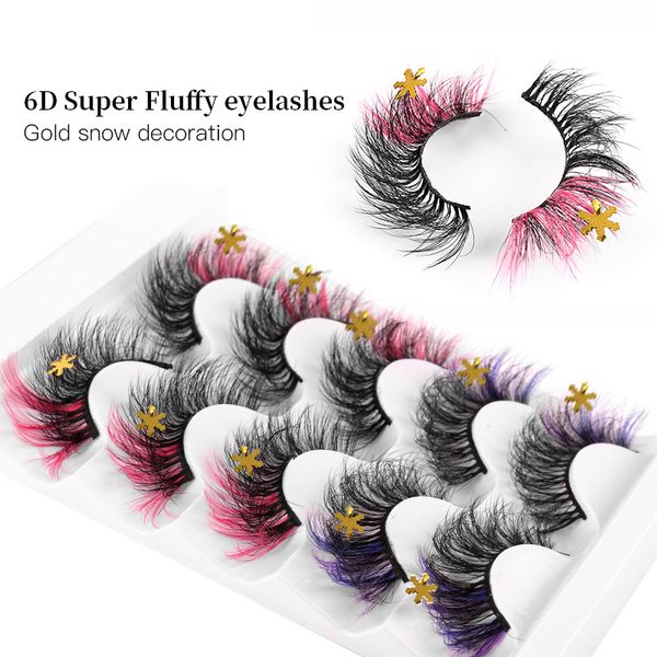 snowflake sequin colored eyelashes 5pairs/set unique shining color eyelash gold pink green glitter colorful false eye lashes dramatic party
snowflake sequin colored eyelashes 5pairs/set unique shining color eyelash gold pink green glitter colorful false eye lashes dramatic party