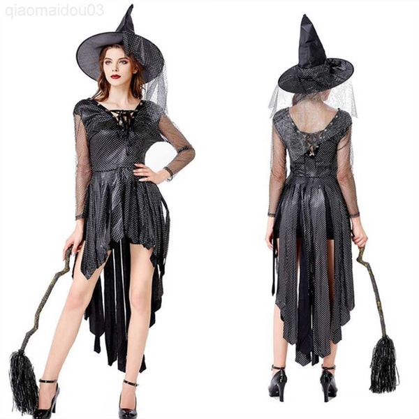 theme costume witch dress for women halloween comes cosplay ladies sorceress carnival masquerade party performance clothing with hat l230804, Black;red
theme costume witch dress for women halloween comes cosplay ladies sorceress carnival masquerade party performance clothing with hat l230804, Black;red