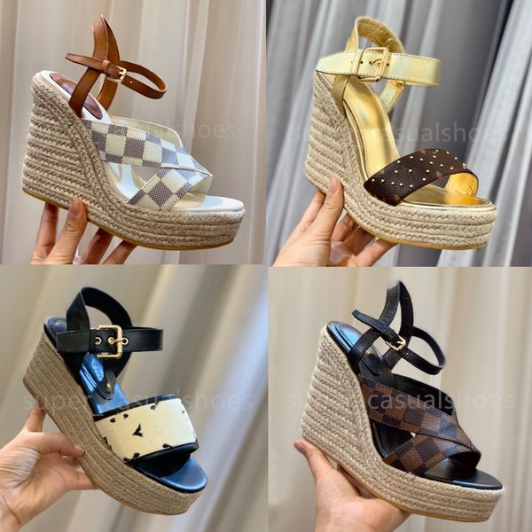 women starboard sandals designer wedge sandals straw shoes open toe platform shoes wedge shoes with box, Black
women starboard sandals designer wedge sandals straw shoes open toe platform shoes wedge shoes with box, Black