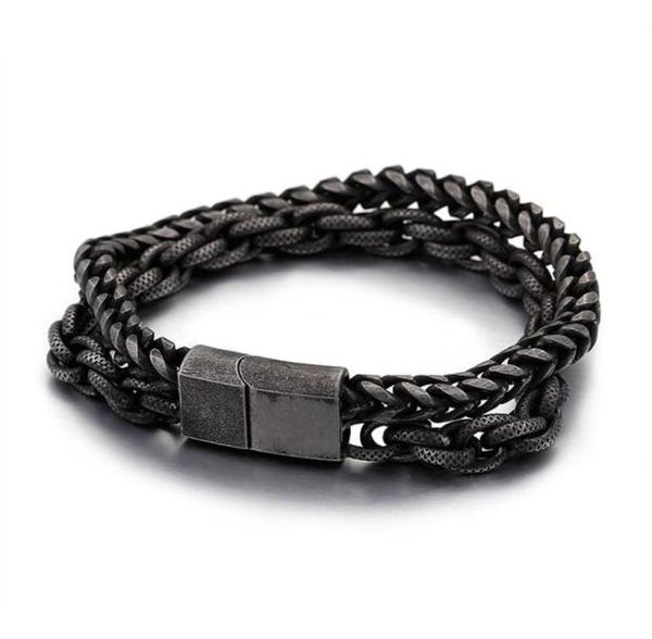 mens bracelet stainless steel 10 inch heavy duty double layer braided chain bracelet retro punk jewelry gift254a6213252, Black
mens bracelet stainless steel 10 inch heavy duty double layer braided chain bracelet retro punk jewelry gift254a6213252, Black