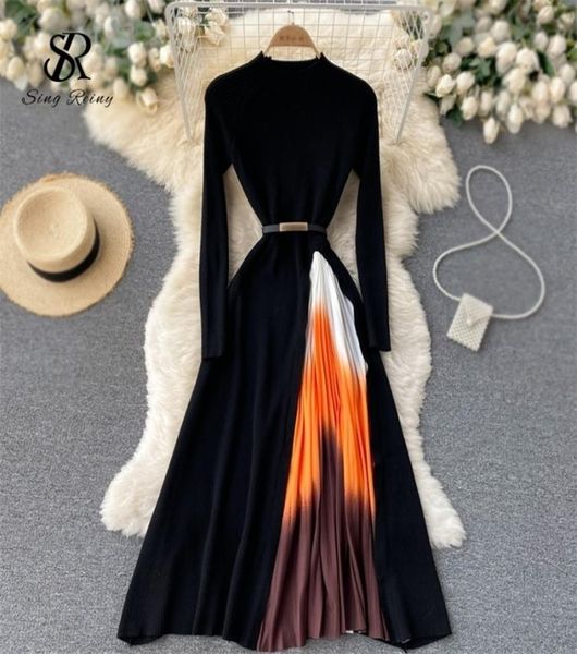 singreiny women elegant french dress design splice gradient pleated aline knitted dresses autumn fashion streetwear midi dress 224227448, Black;gray
singreiny women elegant french dress design splice gradient pleated aline knitted dresses autumn fashion streetwear midi dress 224227448, Black;gray