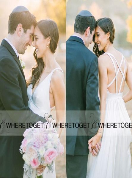 2019 bohemian wedding dresses long chiffon vneck floor length pleats ruched summer beach plus size bridal gowns sheath6512357, White
2019 bohemian wedding dresses long chiffon vneck floor length pleats ruched summer beach plus size bridal gowns sheath6512357, White