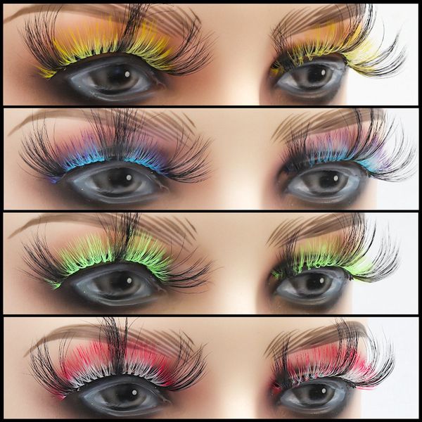 new party stage eyes makeup color eyelashes 25mm fluffy colored lashes 3d faux mink lashes dramatic natural eyelashes extension e475
new party stage eyes makeup color eyelashes 25mm fluffy colored lashes 3d faux mink lashes dramatic natural eyelashes extension e475