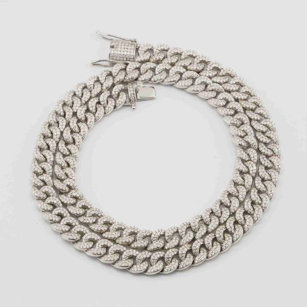 factory price haute couture 8mm 14k white gold double row moissanite diamond cuban necklace, Silver
factory price haute couture 8mm 14k white gold double row moissanite diamond cuban necklace, Silver