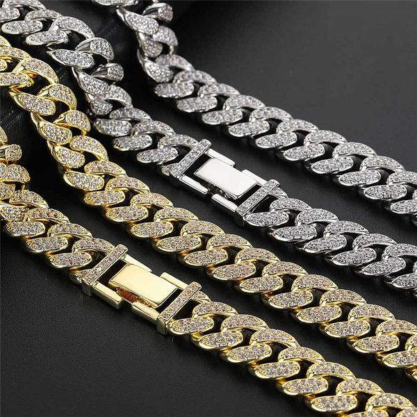 hip hop iced out 12mm cuban link chain gold silver plated bling cuban necklace for men women
hip hop iced out 12mm cuban link chain gold silver plated bling cuban necklace for men women