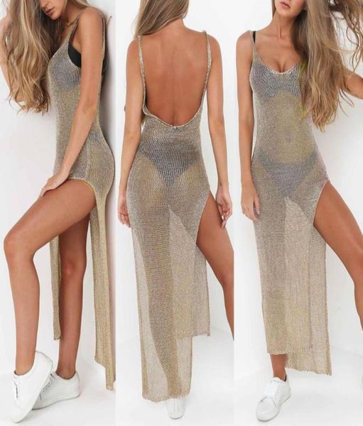 women summer sunscreen sheer mesh bikini cover up metallic solid color backless high slit beach club party sleeveless dress2673042, Black;gray
women summer sunscreen sheer mesh bikini cover up metallic solid color backless high slit beach club party sleeveless dress2673042, Black;gray