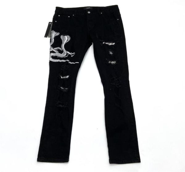 men039s jeans high street classic black snake puzzle selfcultivation ripped with small feet foreign trade pants7955714, Blue
men039s jeans high street classic black snake puzzle selfcultivation ripped with small feet foreign trade pants7955714, Blue