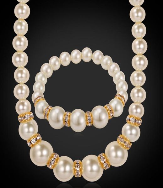 women039s pearl necklace 18k real gold plated pearl jewelry set rhinestone crystal luxury beaded bracelet set6093558, Silver
women039s pearl necklace 18k real gold plated pearl jewelry set rhinestone crystal luxury beaded bracelet set6093558, Silver
