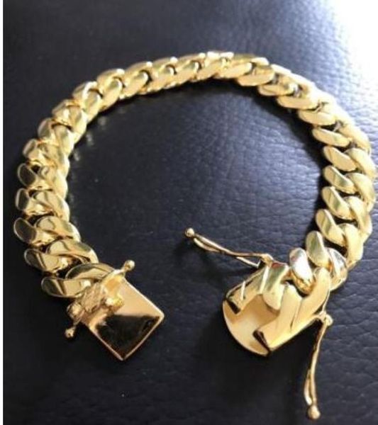 mens cuban miami link bracelet 14k gold filled over solid 10mm wide n1374814946, Black
mens cuban miami link bracelet 14k gold filled over solid 10mm wide n1374814946, Black