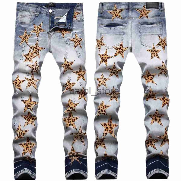 men's jeans leopard patch jeans men's tattered embroidery micro chapter high elastic soft breathable seasonal trend worn grain dec, Blue
men's jeans leopard patch jeans men's tattered embroidery micro chapter high elastic soft breathable seasonal trend worn grain dec, Blue