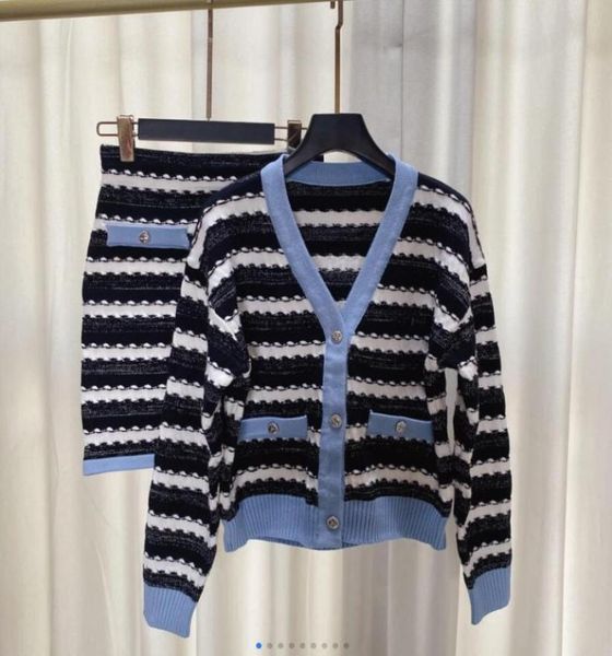 22 women039s two piece dress knitted vneck cardigan coat skirt suit color gold thread thick pink light blue 91313676894956666, White
22 women039s two piece dress knitted vneck cardigan coat skirt suit color gold thread thick pink light blue 91313676894956666, White