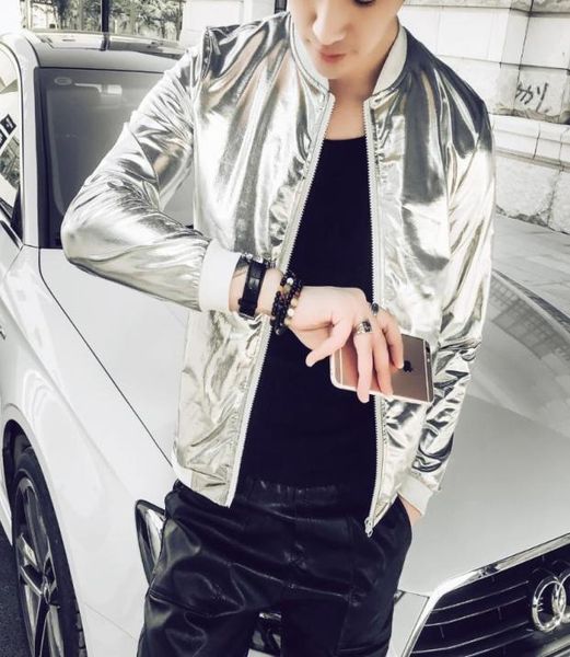 men039s jackets 5xl summer men bomber jacket fashion slim fit sun protection clothing silver shining mens plus size stage coats4490110, Black;brown
men039s jackets 5xl summer men bomber jacket fashion slim fit sun protection clothing silver shining mens plus size stage coats4490110, Black;brown