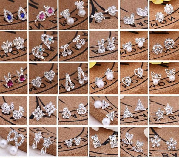 45 styles creative ear studs fashion snowflake beer crystal rhinestone pearl stud jewelry earrings ea080 288n4060864, Golden;silver
45 styles creative ear studs fashion snowflake beer crystal rhinestone pearl stud jewelry earrings ea080 288n4060864, Golden;silver