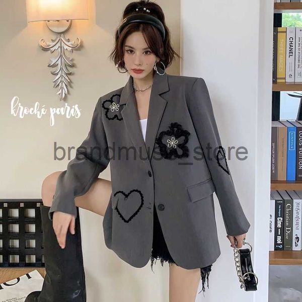 women's jackets vintage oversized women blazers long sleeves suit jacket flowers embroidery luxury designer clothing coats y2k harajuku, Black;brown
women's jackets vintage oversized women blazers long sleeves suit jacket flowers embroidery luxury designer clothing coats y2k harajuku, Black;brown