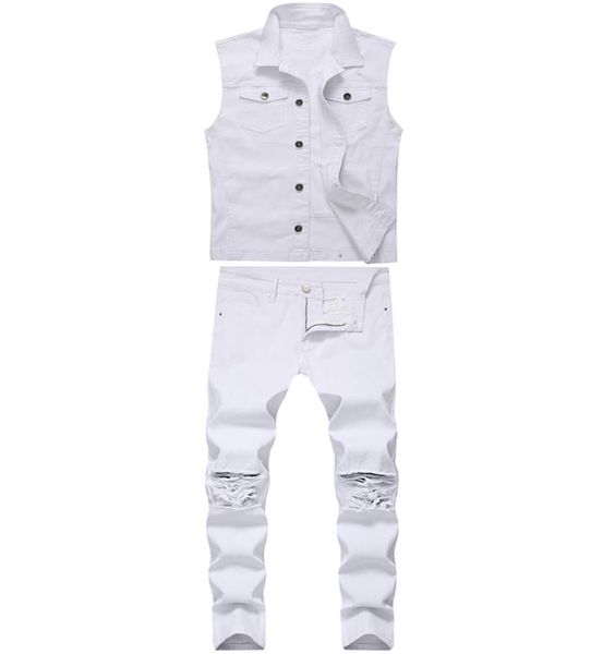 men039s white twopiece suit fashion tracksuits slim frayed lapel denim vest skinny ripped pants spring sumer autumn mens jea2819081, Gray
men039s white twopiece suit fashion tracksuits slim frayed lapel denim vest skinny ripped pants spring sumer autumn mens jea2819081, Gray