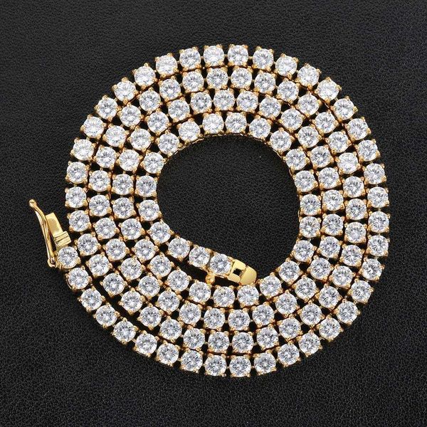 wholesale 4mm stainless steel tennis necklace real gold plating one row diamond zircon necklace for men or women, Silver
wholesale 4mm stainless steel tennis necklace real gold plating one row diamond zircon necklace for men or women, Silver