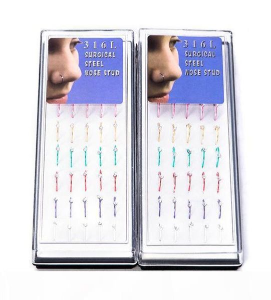 316l stainless steel hoop nose ring 40pcs each box cz gemstone body jewelry piercing nose stud gold nose rings6165553, Silver
316l stainless steel hoop nose ring 40pcs each box cz gemstone body jewelry piercing nose stud gold nose rings6165553, Silver