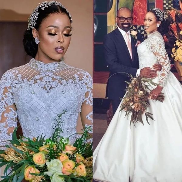 plus size crystal satin wedding dresses full sleeves vestidos 2023 african country garden bridal gowns gorgeous lace applique, White
plus size crystal satin wedding dresses full sleeves vestidos 2023 african country garden bridal gowns gorgeous lace applique, White