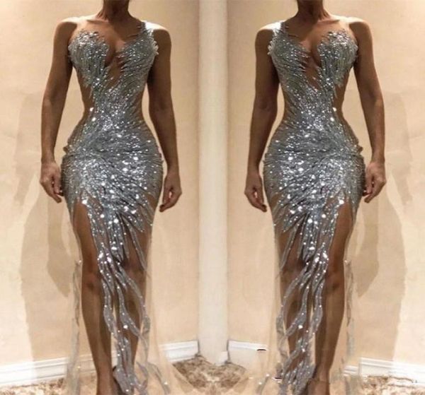 2019 nigerian silver sequins beaded mermaid formal prom dresses custom made sleeveless sheer neck side split pageant party go9753996, White;red
2019 nigerian silver sequins beaded mermaid formal prom dresses custom made sleeveless sheer neck side split pageant party go9753996, White;red