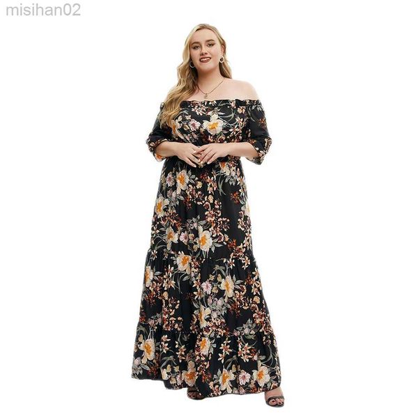 basic casual dresses 2023 summer bohemian print slash neck big dress spring short sleeve elegant plus size women's ankel-length tierred, Black;gray
basic casual dresses 2023 summer bohemian print slash neck big dress spring short sleeve elegant plus size women's ankel-length tierred, Black;gray