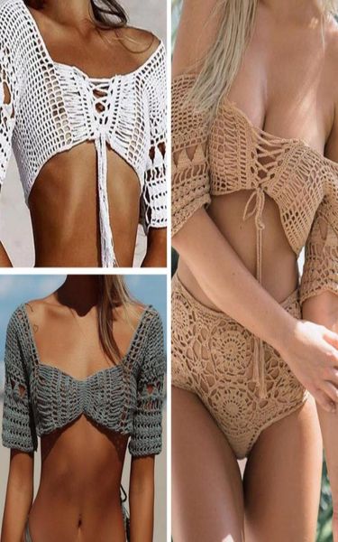 bathing suit crochet bikini cover ups shirt swimwear tassel hollowout bandage knit lace crop 830001, White;black
bathing suit crochet bikini cover ups shirt swimwear tassel hollowout bandage knit lace crop 830001, White;black