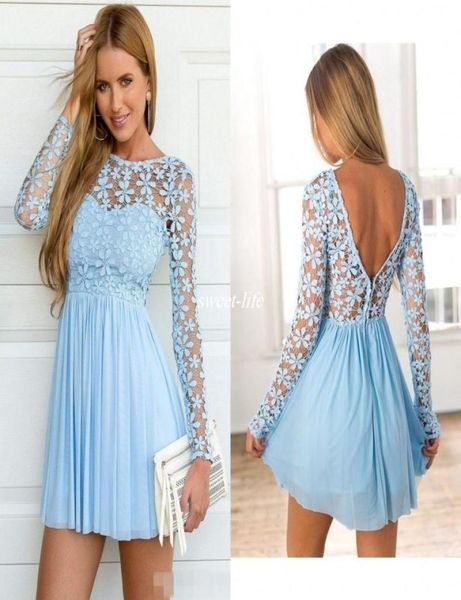 long sleeve cocktail dresses cute lace bateau a line prom dress short party occasion gowns backless4936497, Black
long sleeve cocktail dresses cute lace bateau a line prom dress short party occasion gowns backless4936497, Black