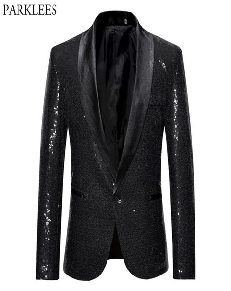 black sequin one button shawl collar suit jacket men bling glitter nightclub prom dj blazer jacket men stage clothes for singers 25014556, White;black
black sequin one button shawl collar suit jacket men bling glitter nightclub prom dj blazer jacket men stage clothes for singers 25014556, White;black