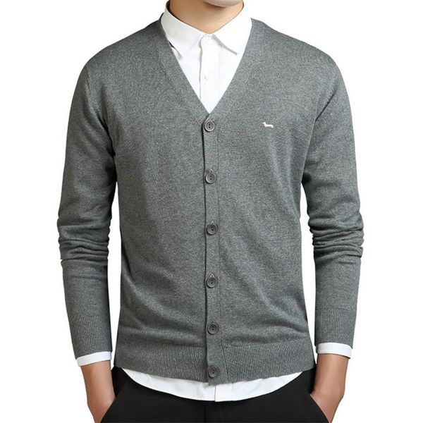 men's sweaters autumn winter men casual v-neck cardigan sweaters solid 100%cotton harmont embroidery long sleeve blaine business jersey, White;black
men's sweaters autumn winter men casual v-neck cardigan sweaters solid 100%cotton harmont embroidery long sleeve blaine business jersey, White;black