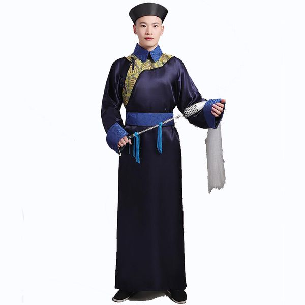 tv film stage wear oriental ancient costume male long robe chinese qing dynasty men clothing cosplay outfit, Black;red
tv film stage wear oriental ancient costume male long robe chinese qing dynasty men clothing cosplay outfit, Black;red