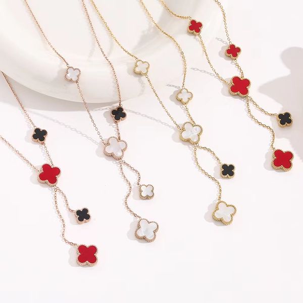 new designer necklace jewelry 4 leaf clover pendant necklaces bracelet stud earring gold silver mother of pearl green flower necklace link c
new designer necklace jewelry 4 leaf clover pendant necklaces bracelet stud earring gold silver mother of pearl green flower necklace link c