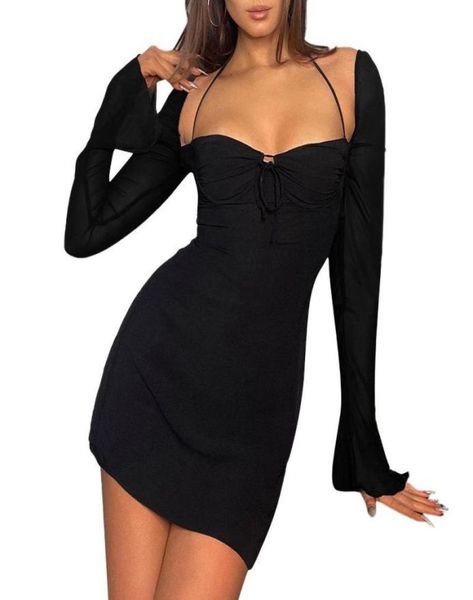 casual dresses 2022girl club party babydoll bodycon dress women low cut halter solid long sleeve color chiffon mesh mini8832530, Black;gray
casual dresses 2022girl club party babydoll bodycon dress women low cut halter solid long sleeve color chiffon mesh mini8832530, Black;gray