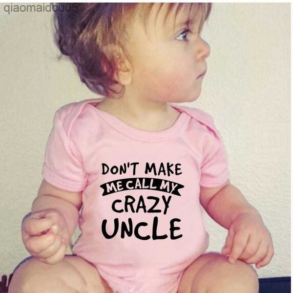 infant funny cotton romper don't make me call my crazy uncle fashion onesies baby boys girls clothes toddler soft wear rompers l230712, Blue
infant funny cotton romper don't make me call my crazy uncle fashion onesies baby boys girls clothes toddler soft wear rompers l230712, Blue