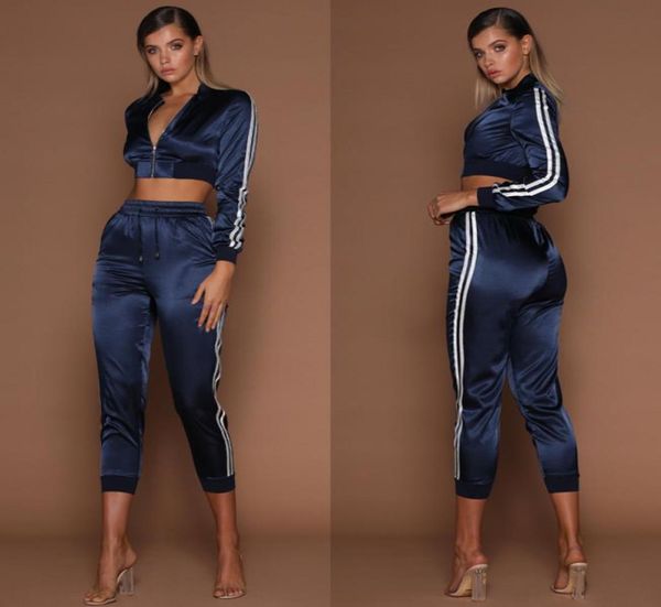 wannathis 2019 autumn winter satin sets women zipper side stripe crop drawstring calf length pants workout tracksuits3394816, Gray
wannathis 2019 autumn winter satin sets women zipper side stripe crop drawstring calf length pants workout tracksuits3394816, Gray